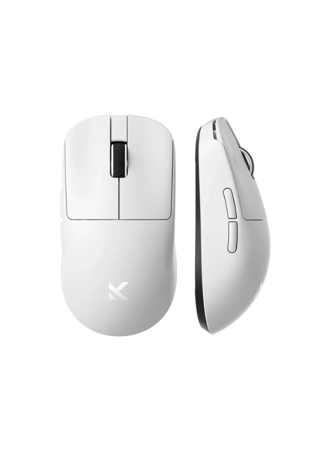 MCHOSE L7 Series Ultra‑Lightweight Wireless Gaming Mouse – 39g Ergonomic Design, 26,000 DPI PAW3395 Sensor, Omron Optical Switches, Pure PTFE Feet, Low-Latency 2.4GHz, RGB, Adjustable DPI & Macro, USB-C Rechargeable, White | MC-L7-3 - Image 1
